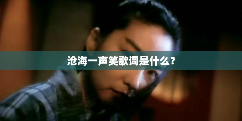 沧海一声笑歌词是什么？