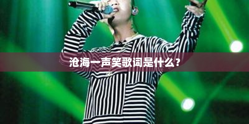 沧海一声笑歌词是什么？